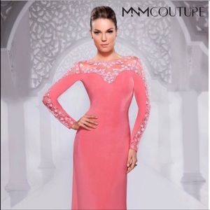 Coral evening gown